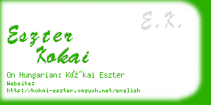 eszter kokai business card